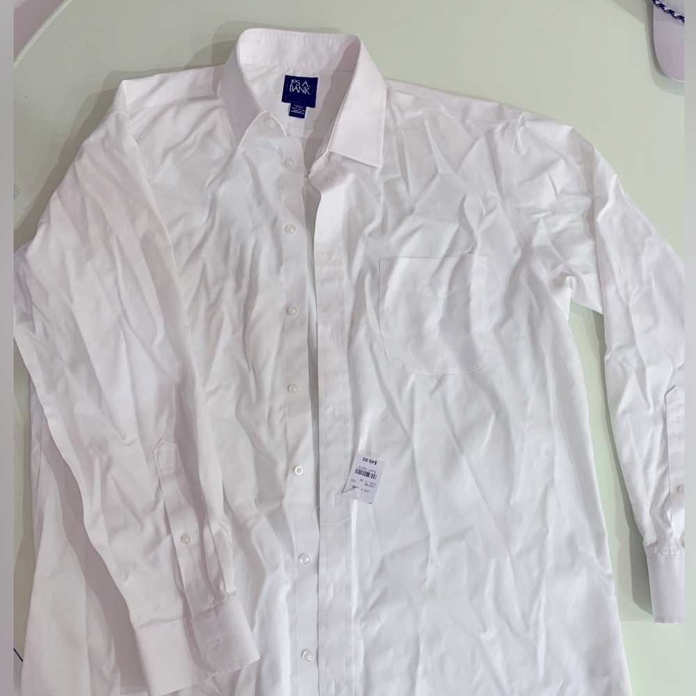 Jo S Banks mens dress shirt slim fit 17/33